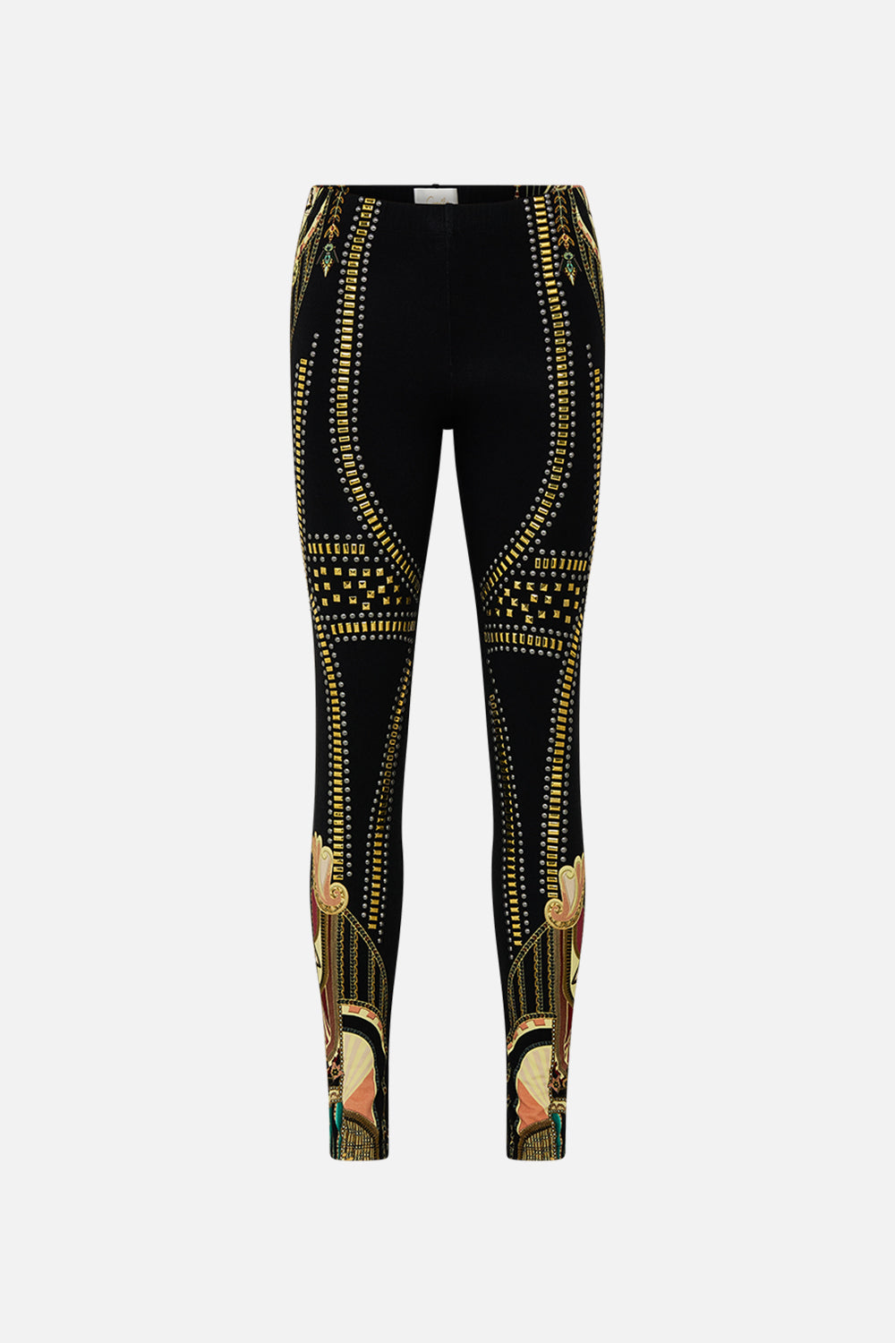 CAMILLA Metal Hotfix Embellished Leggings in They Called Her Nefertari print