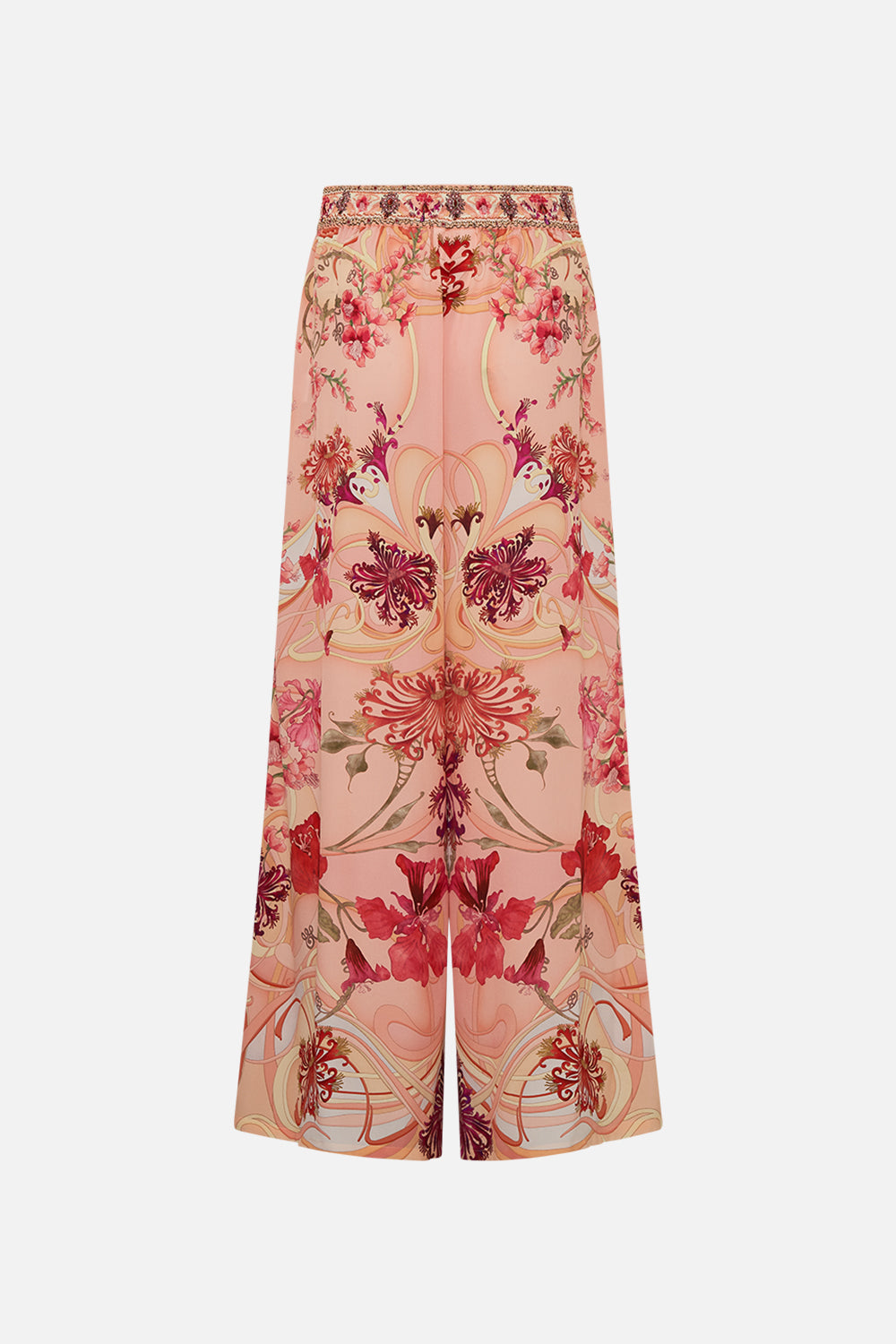 CAMILLA floral Straight Leg Pant in Blossoms and Brushstrokes