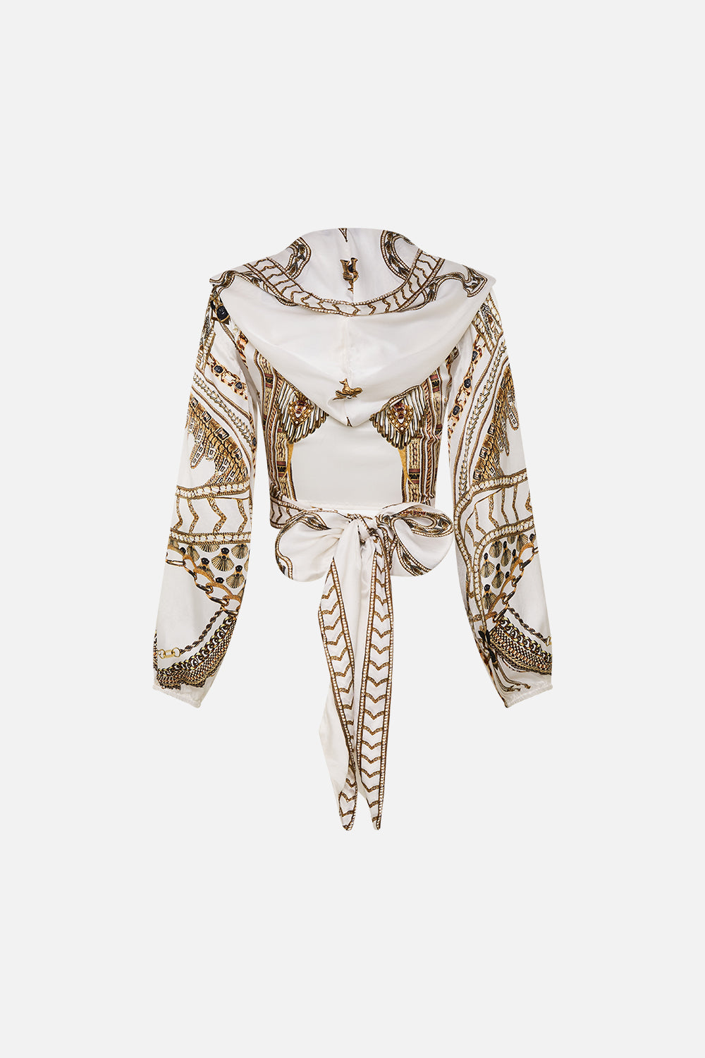 CROPPED WRAP TOP WITH HOOD GODDESS ENERGY