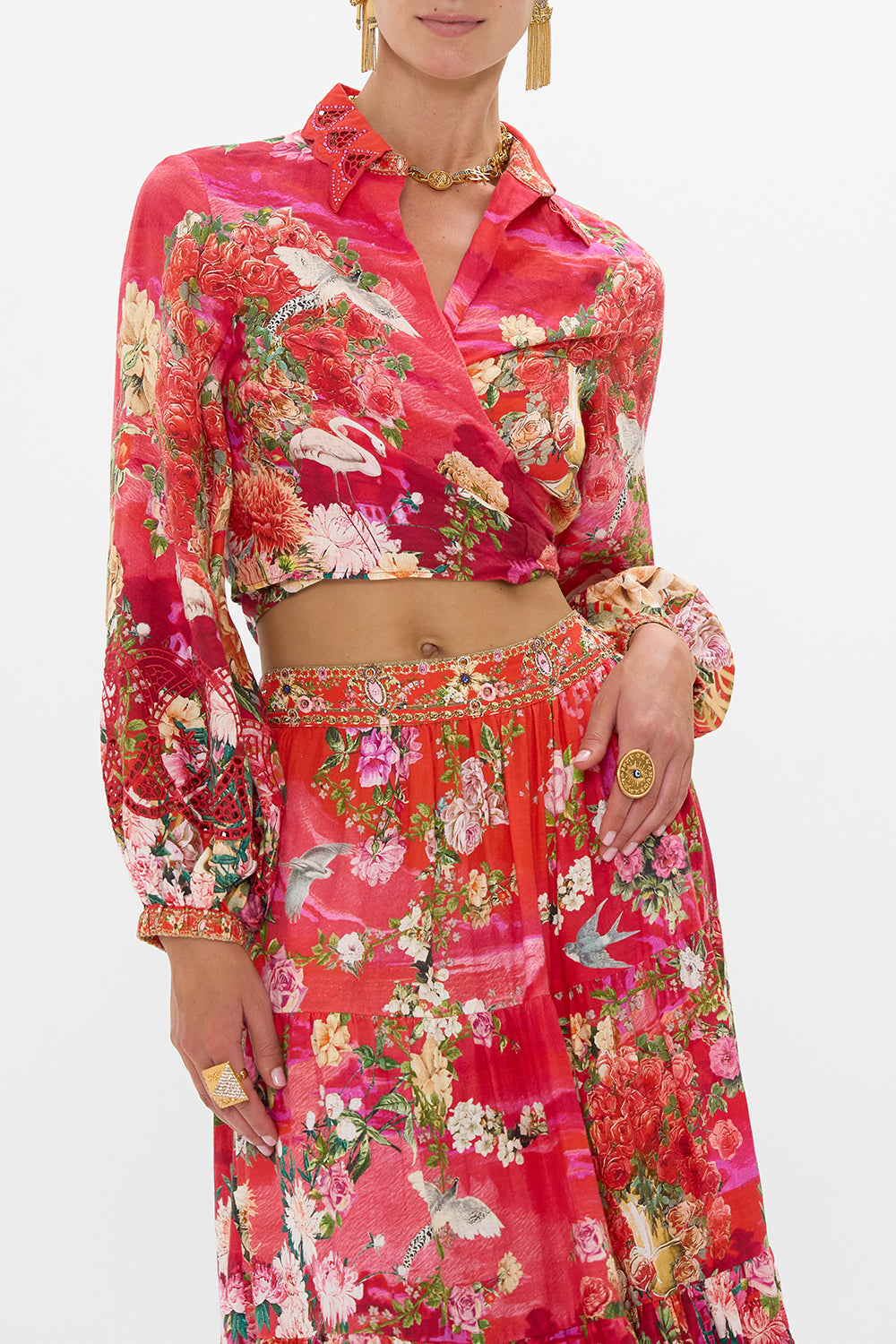 The CAMILLA CROPPED WRAP SHIRT SWEET HOME ALEXANDRIA
