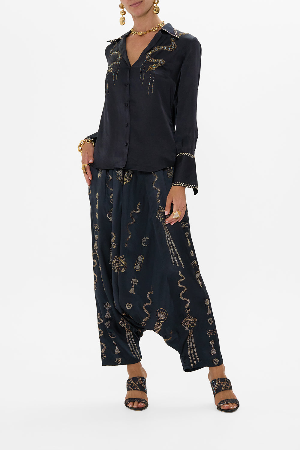 CAMILLA Pyjama Shirt in Call Me Cleopatra print