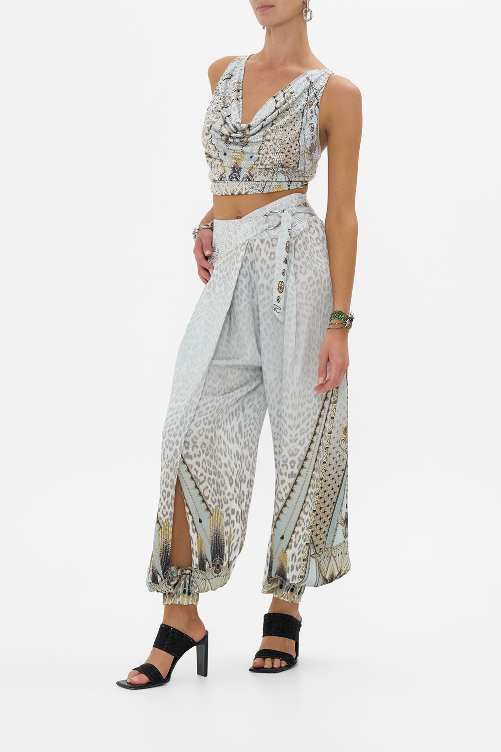 sahara×YOLK Sheer Top Calla lily ameri LINEN JERSEY BOLERO CARDIGAN(S Black): Vintage 1.1｜THE SHOP YOHJI