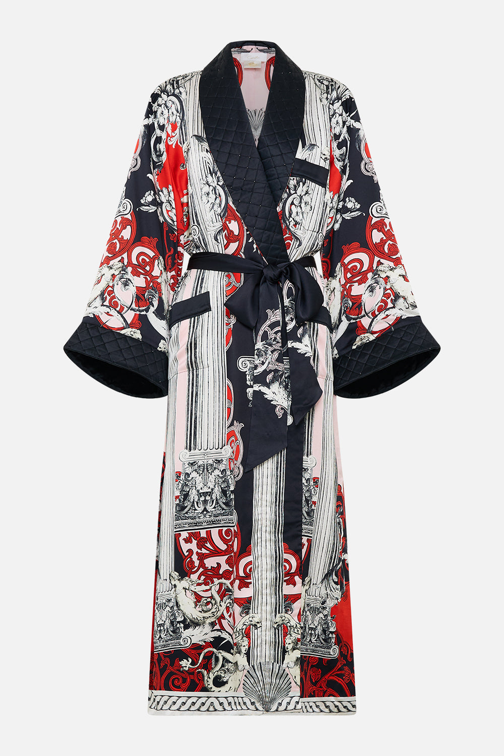 LONG ROBE WITH FLARED SLEEVE MARK OF MEDUSA