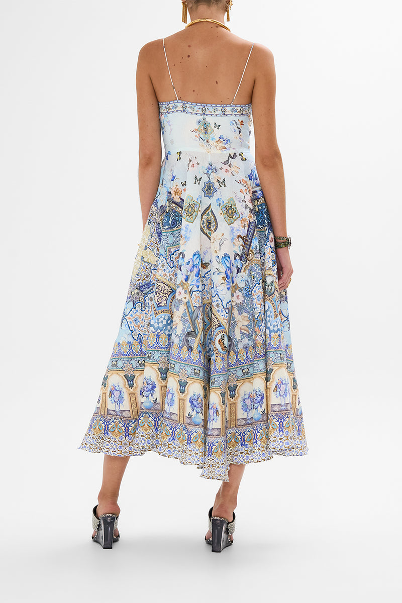 BUTTON FRONT FRILL DRESS AL MANIAL PALACE MEMOIRS main image 0