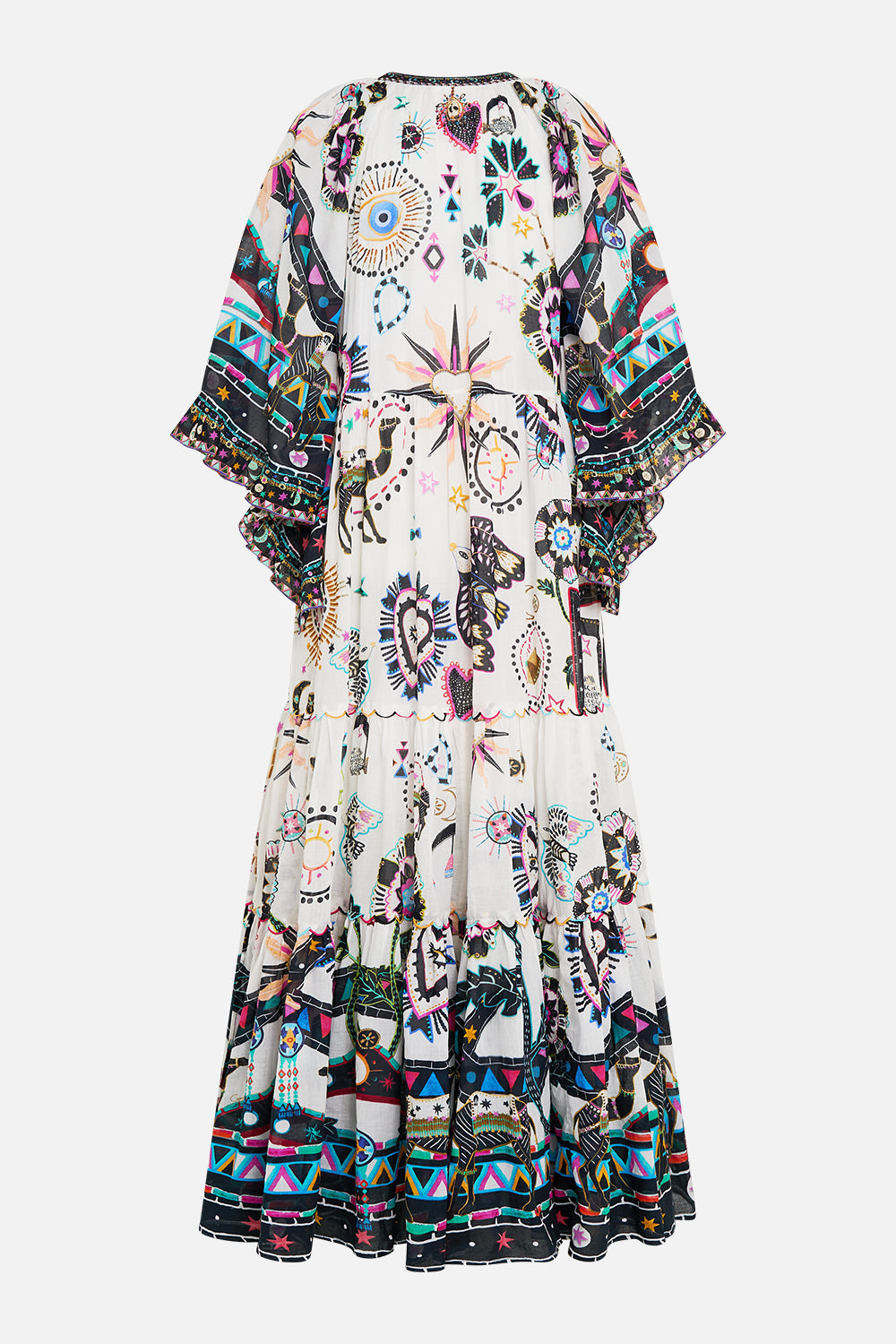 WIDE SLEEVE GATHERED DRESS NUBIAN WONDERLAND