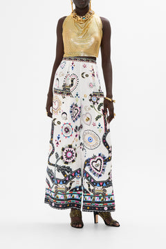 CAMILLA Wide Leg Trouser With Front Pockets in Nubian Wonderland print