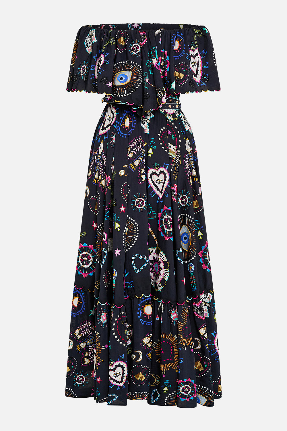 SHOULDER FRILL DRESS NUBIAN NIGHTS