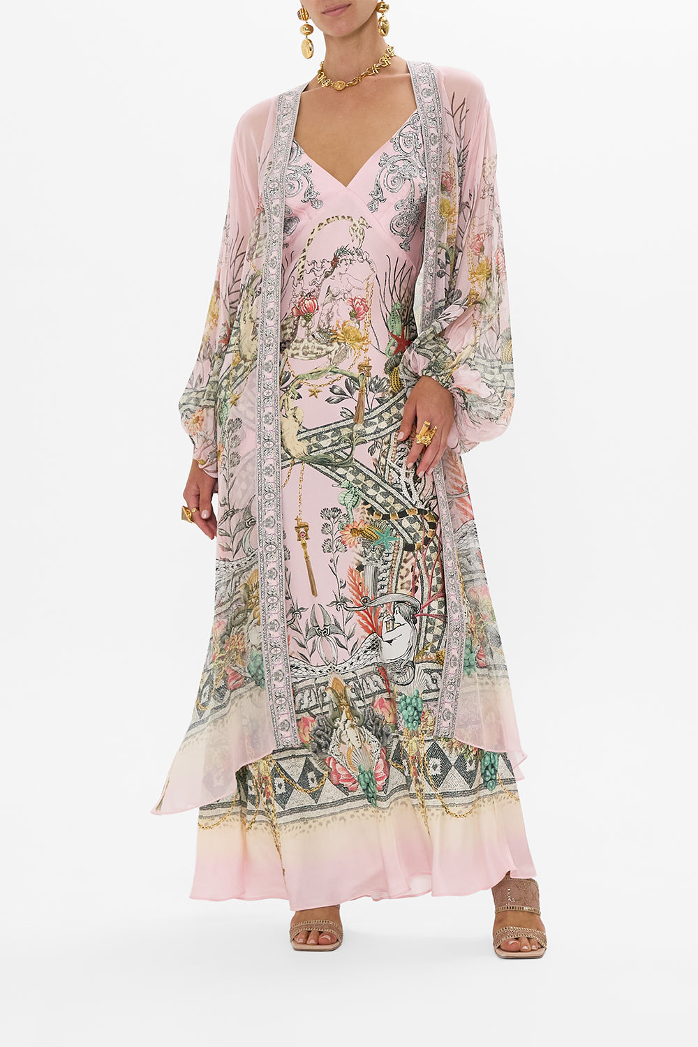 CAMILLA Blouson Sleeve Layer in Cave Of Wonders print