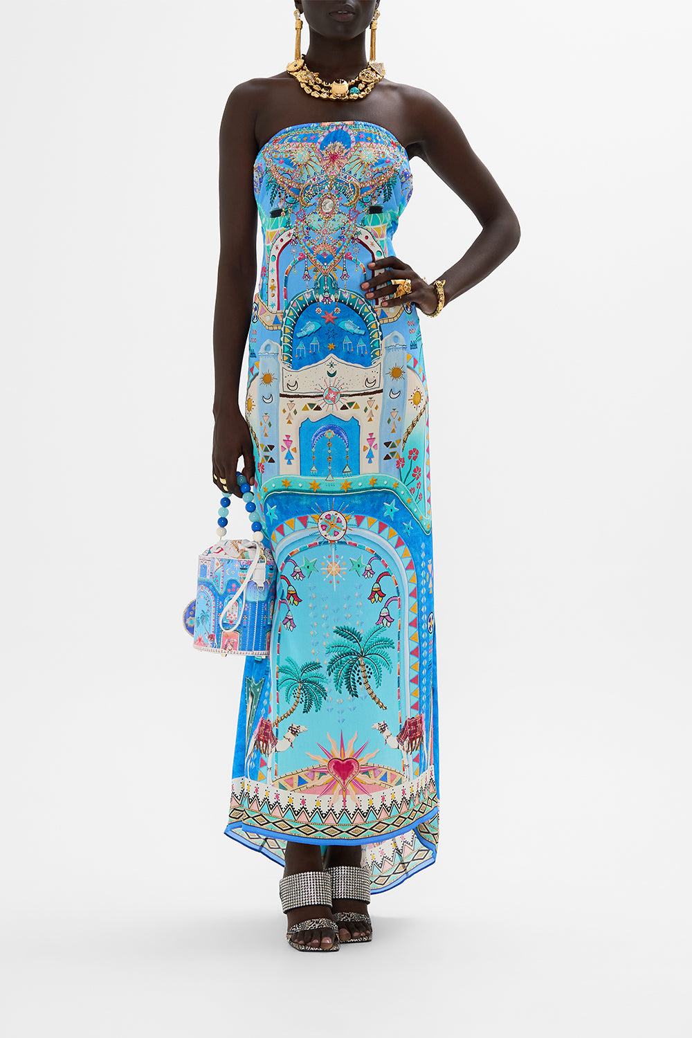 OFF SHOULDER KAFTAN A PAINTED VILLAGE