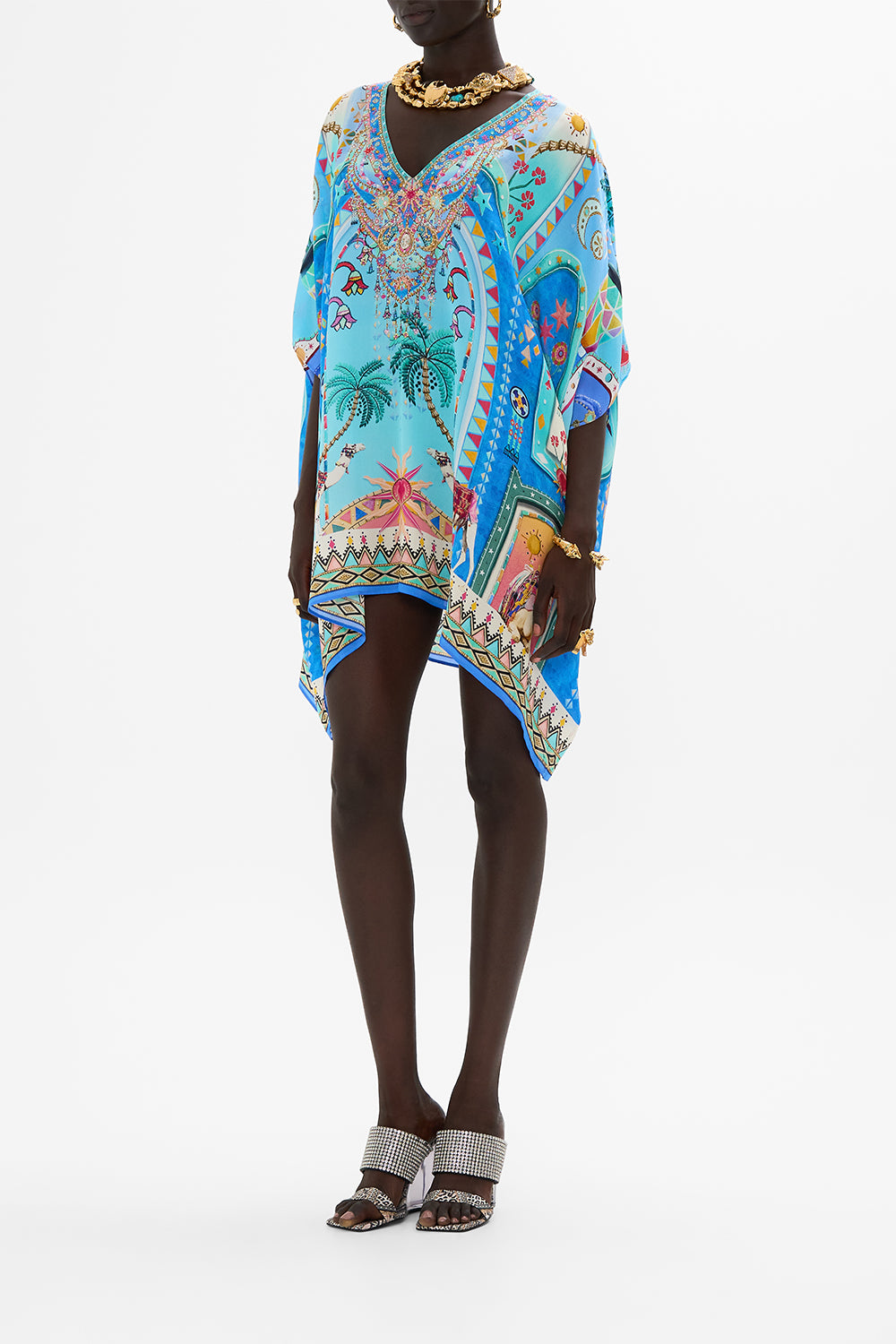 RECTANGULAR V NECK KAFTAN A PAINTED VILLAGE