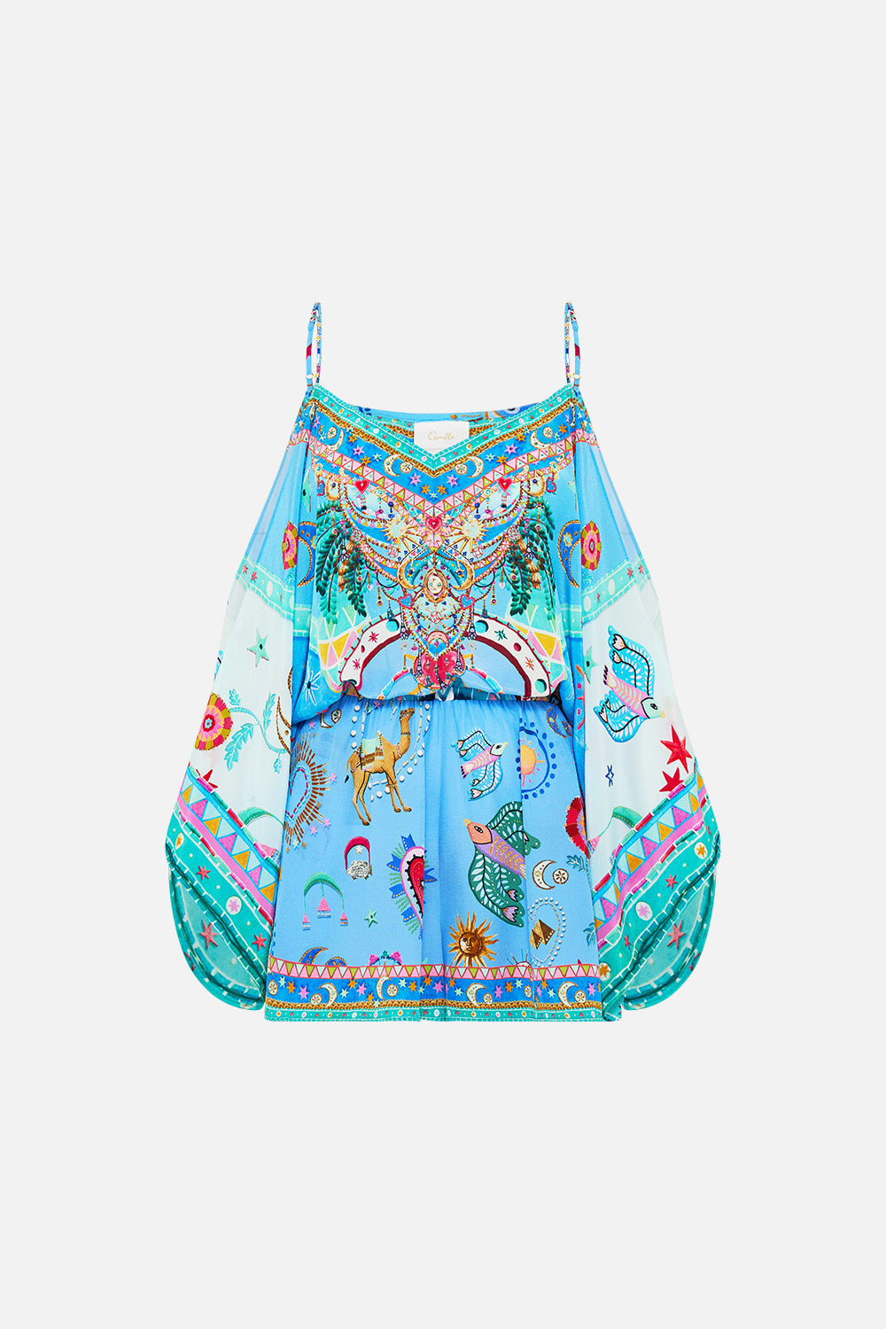 DROP SHOULDER PLAYSUIT A PAINTED VILLAGE