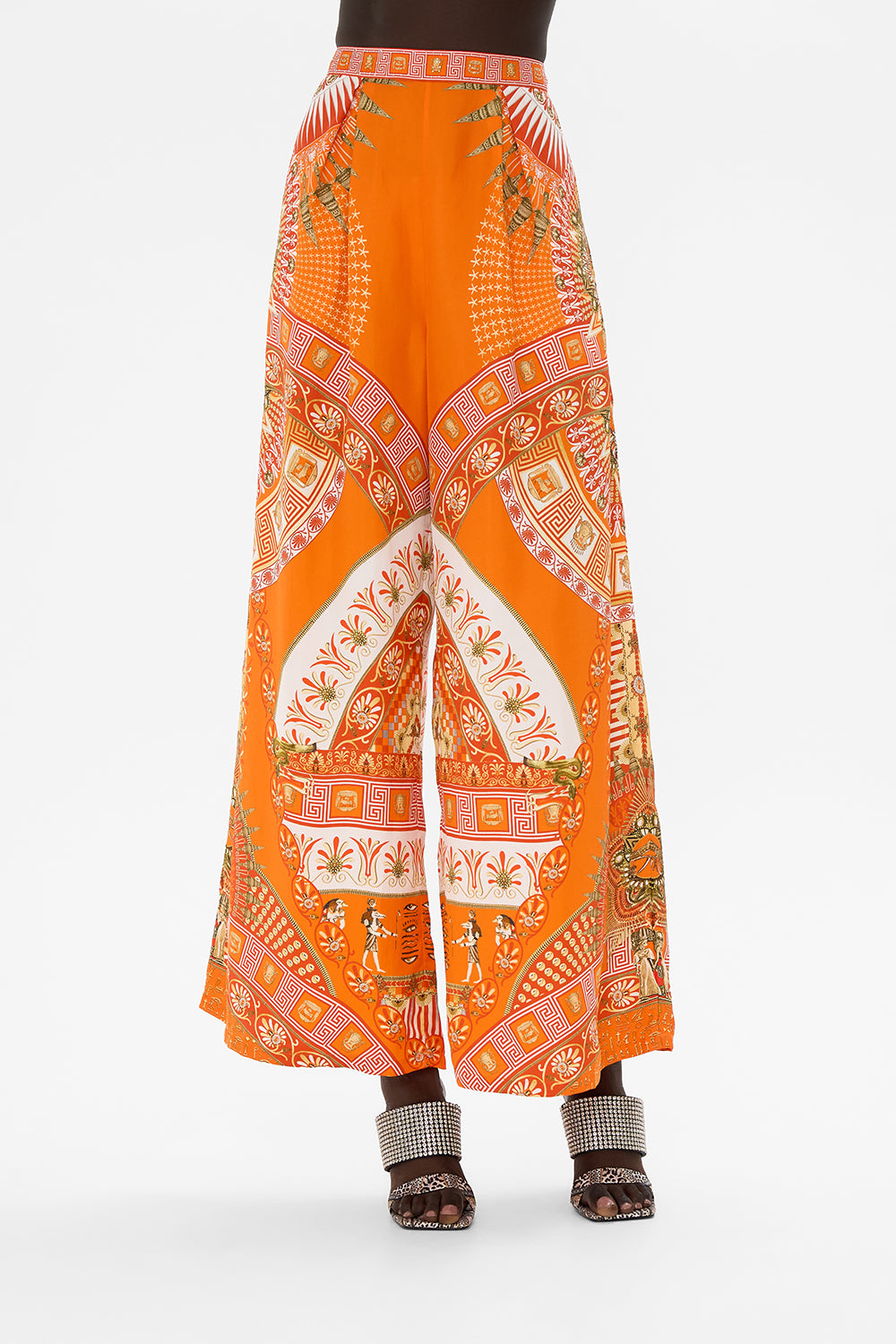 CAMILLA Tuck Front Pant in The Obelisk Gate Print.