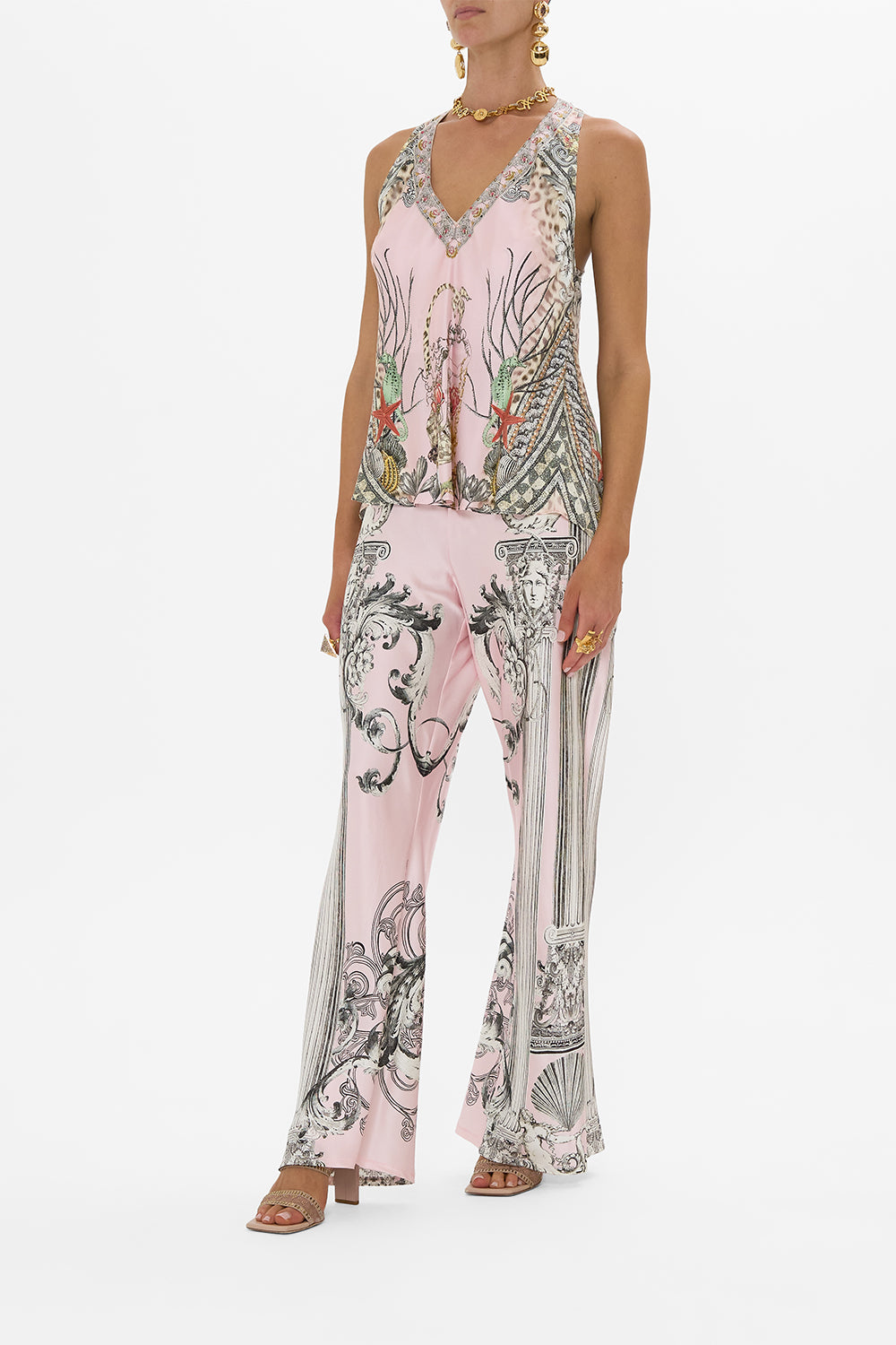 V NECK TOP WITH KNOT BACK CAVE OF WONDERS