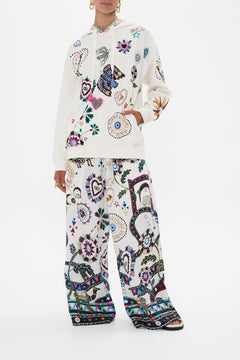 CAMILLA Silk Band Oversized Hoodie With Pockets in Nubian Wonderland print