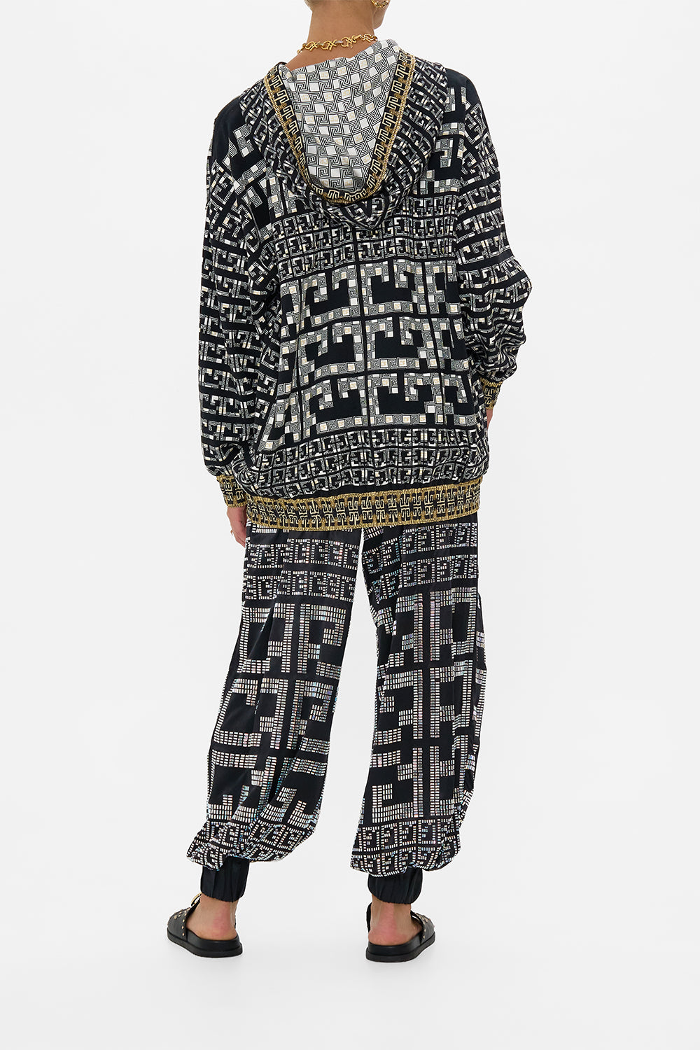 SILK HEM BAND BOYFRIEND HOODIE READ MY GLYPHS