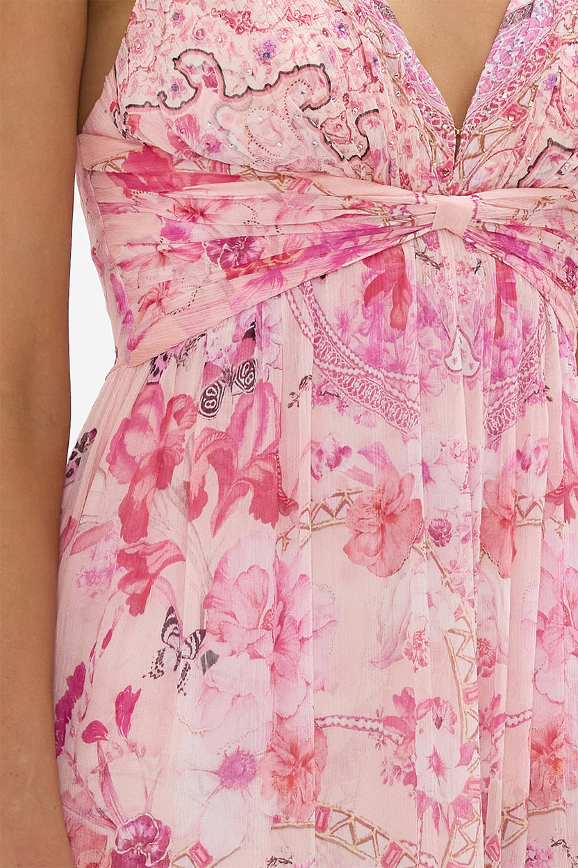 GATHERED BODICE BIAS DRESS BOTANICAL NOVELLA