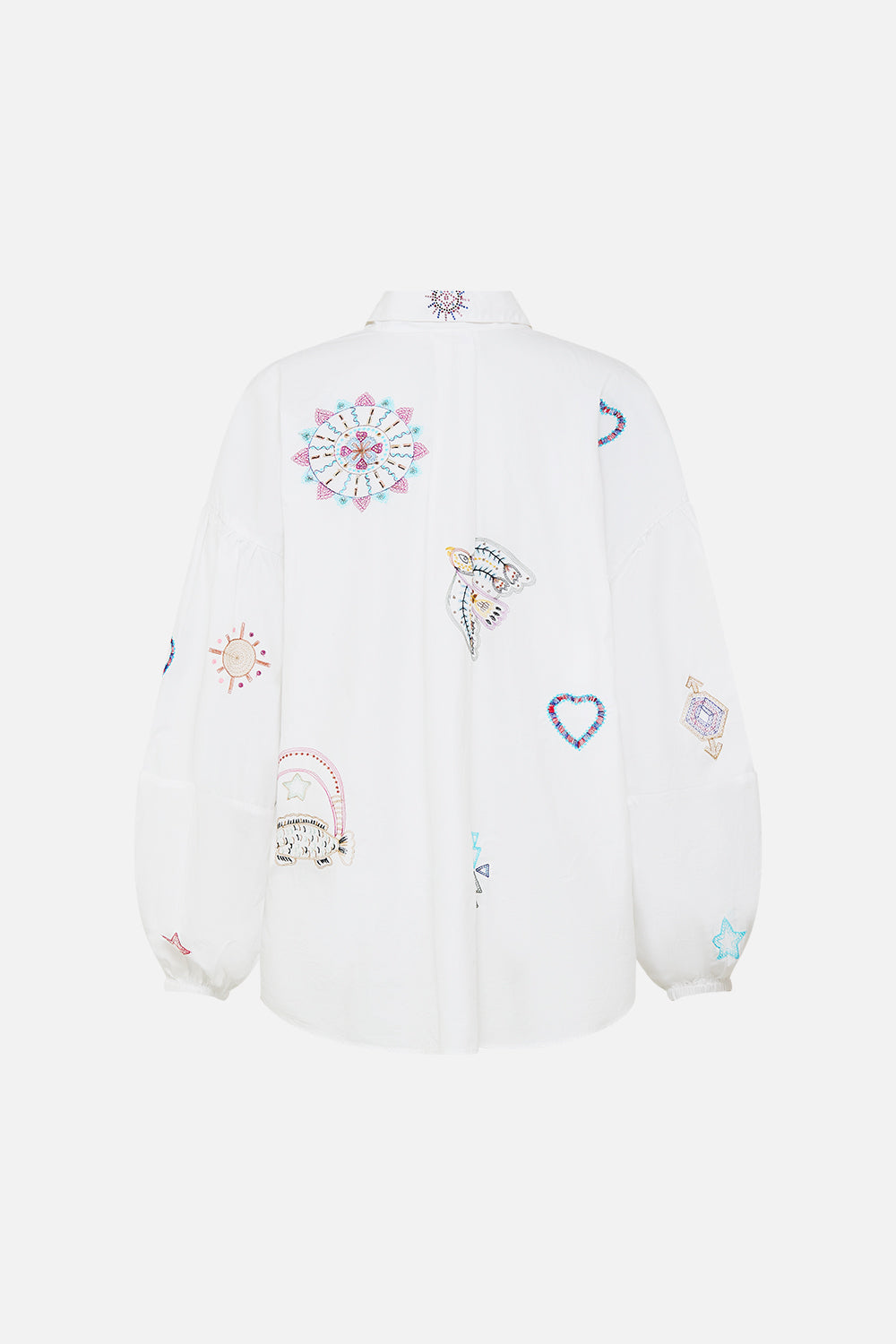 BALLOON SLEEVE SHIRT BLOUSE LIVING IN COLOUR