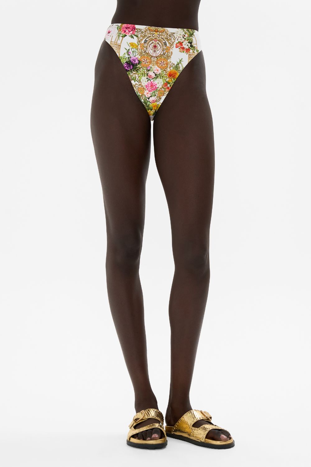 CAMILLA High Waist Cheeky Pant in Egyptian Rose print. 