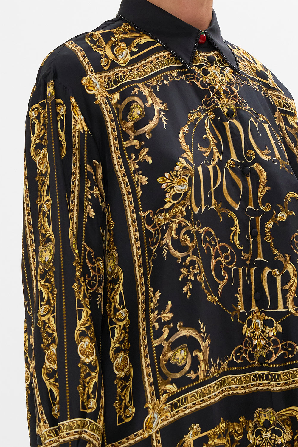 Disney CAMILLA silk shirt in Once Upon A Time print 