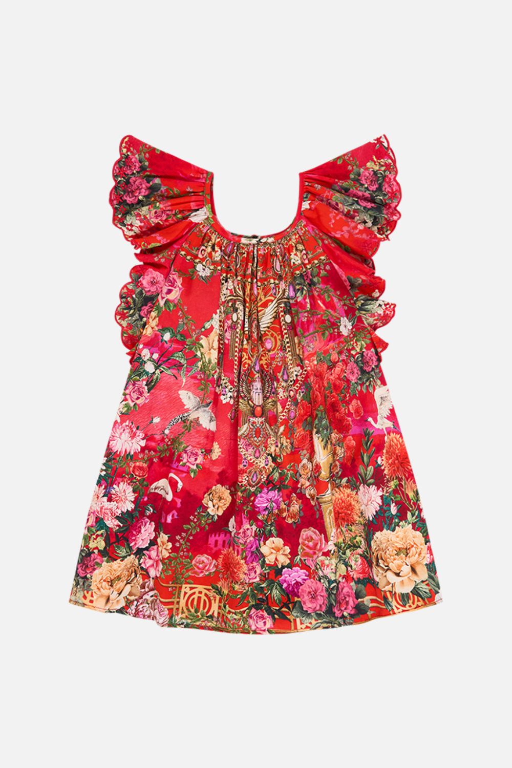 Milla By CAMILLA Kids frill sleeve top in 12-14 Sweet home Alexandria print.