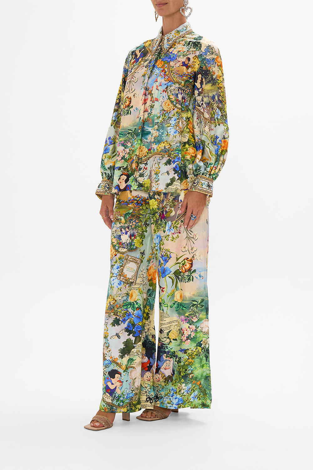 Disney CAMILLA silk blouse in The Kindest One Of All print