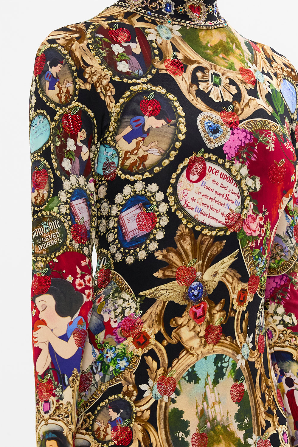 Disney CAMILLA jersey turtleneck in Happily Ever After print