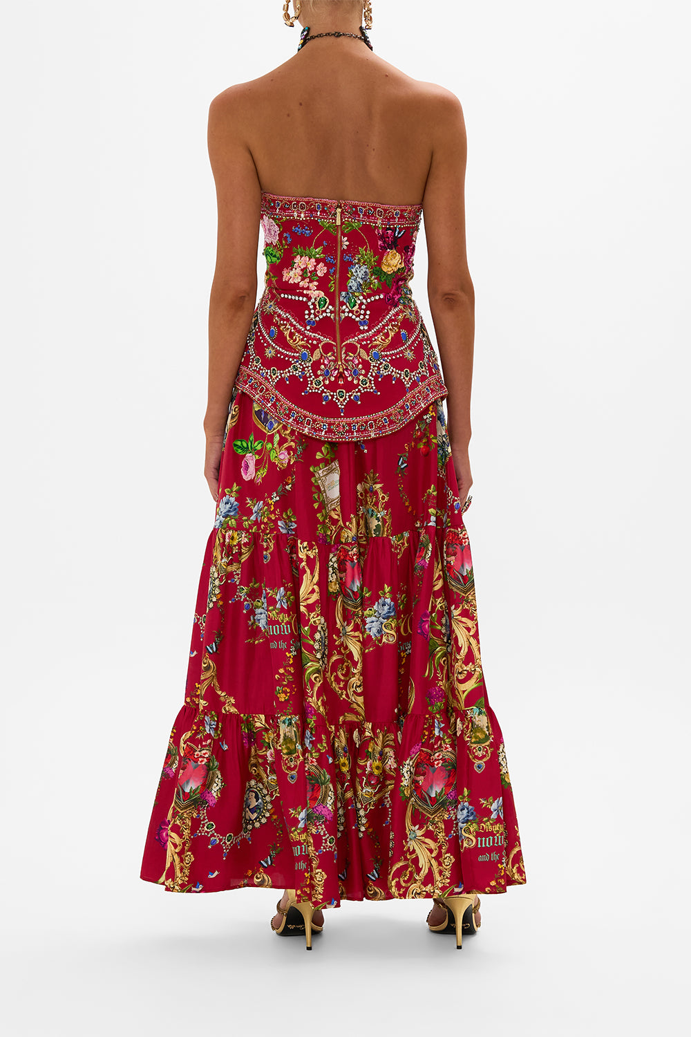 Disney CAMILLA corset in Just One Bite Snow White print