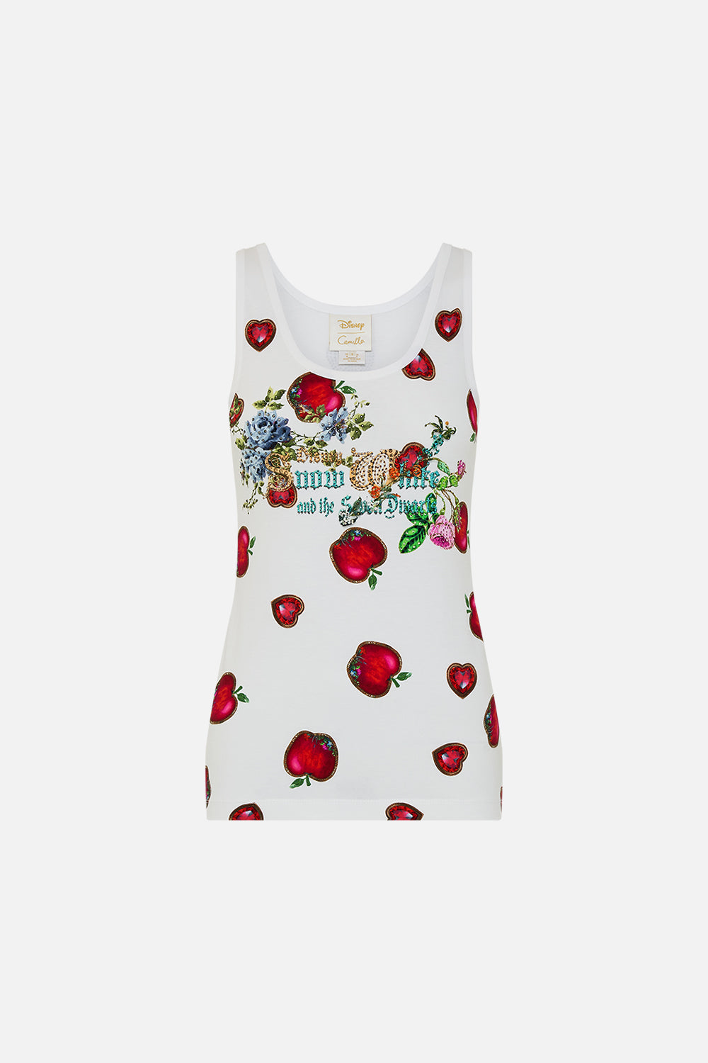 Disney jersey tank in Just one Bite Snow White print