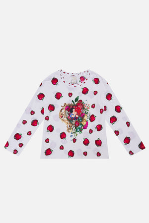 KIDS' LONG SLEEVE TOP 4-10 JUST ONE BITE SNOW WHITE