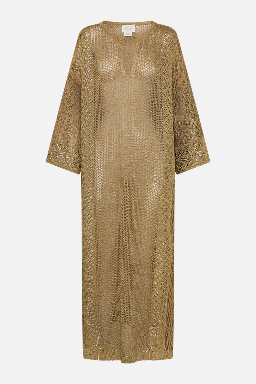 The Valley Of The Kings Long V neck Knit Kaftan | CAMILLA AU  CAMILLA
