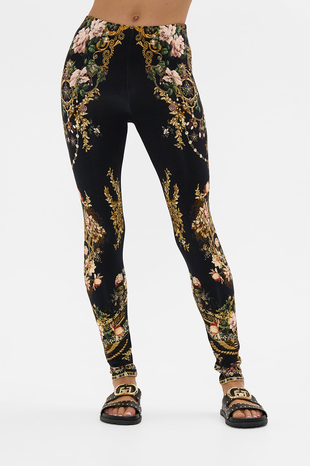 CAMILLA leggings in Dynasty Daze print. 