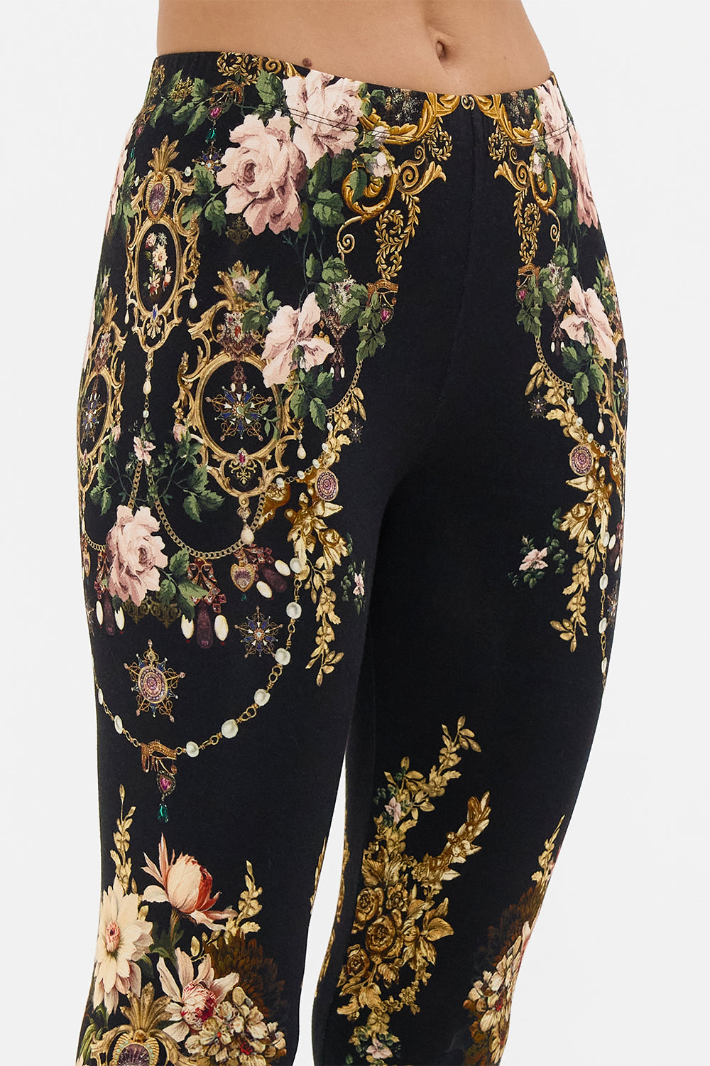 CAMILLA leggings in Dynasty Daze print. 