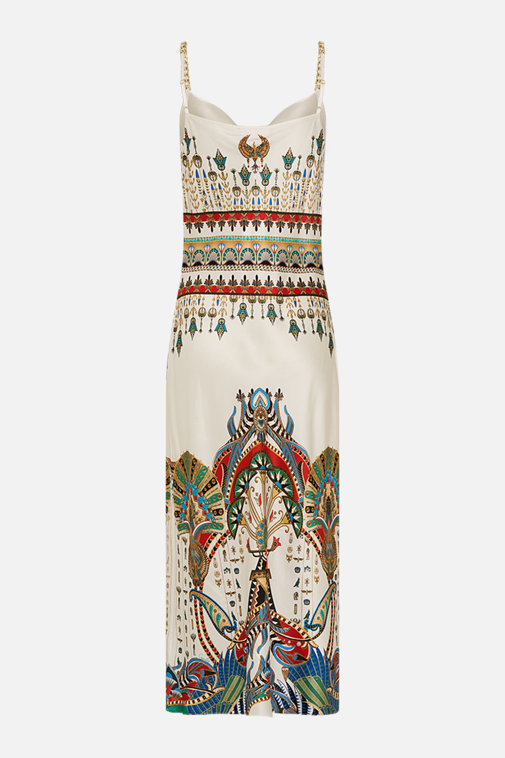 CAMILLA Long Bias Slip in Valley Of The Queens print