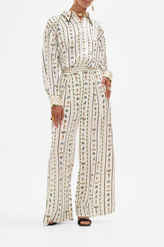 CAMILLA Tuck Front Pant in Valley Of The Queens print