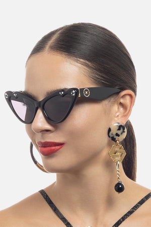 CAMILLA designer black sunglasses in Flutterby