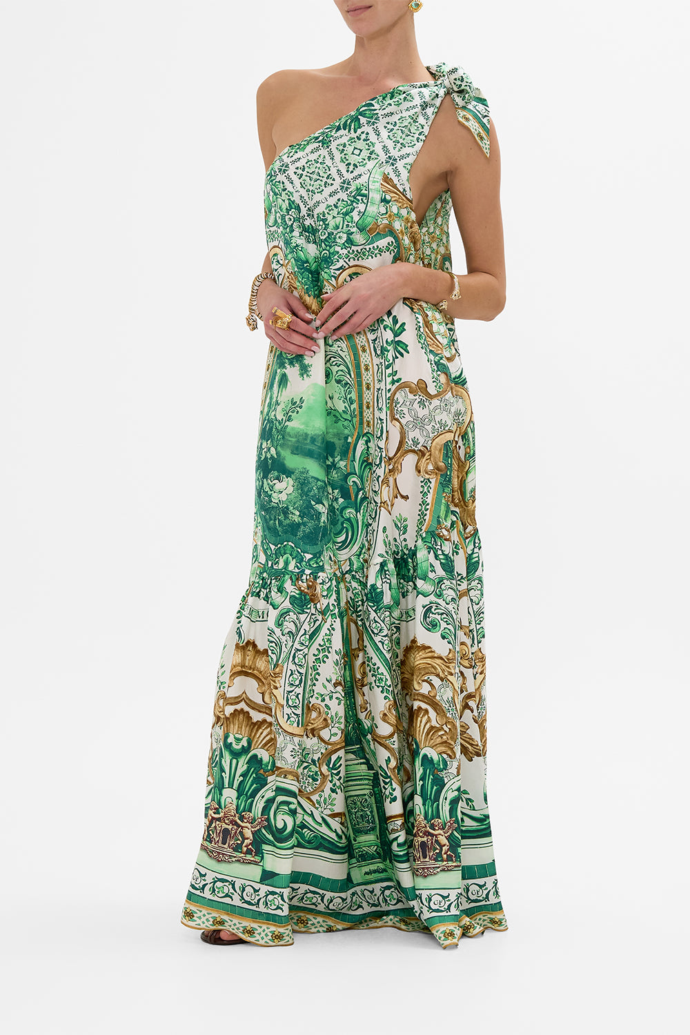 TIE ONE SHOULDER DRESS CORRIDOR OF CALM