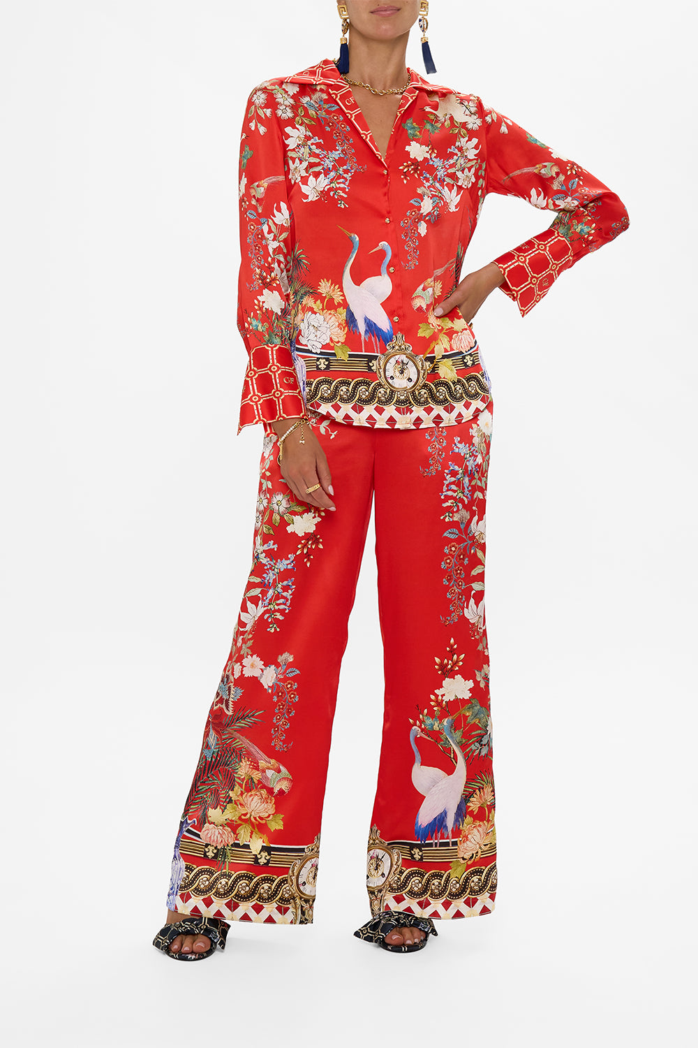 CAMILLA Pyjama Shirt in Lisboa Luxe print