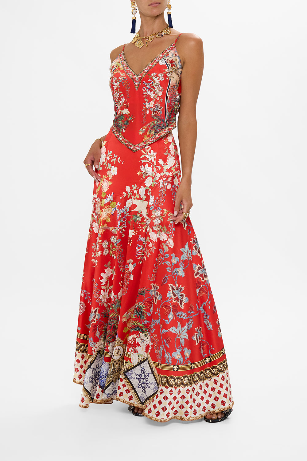 CAMILLA Tie Back Cami in Lisboa Luxe print
