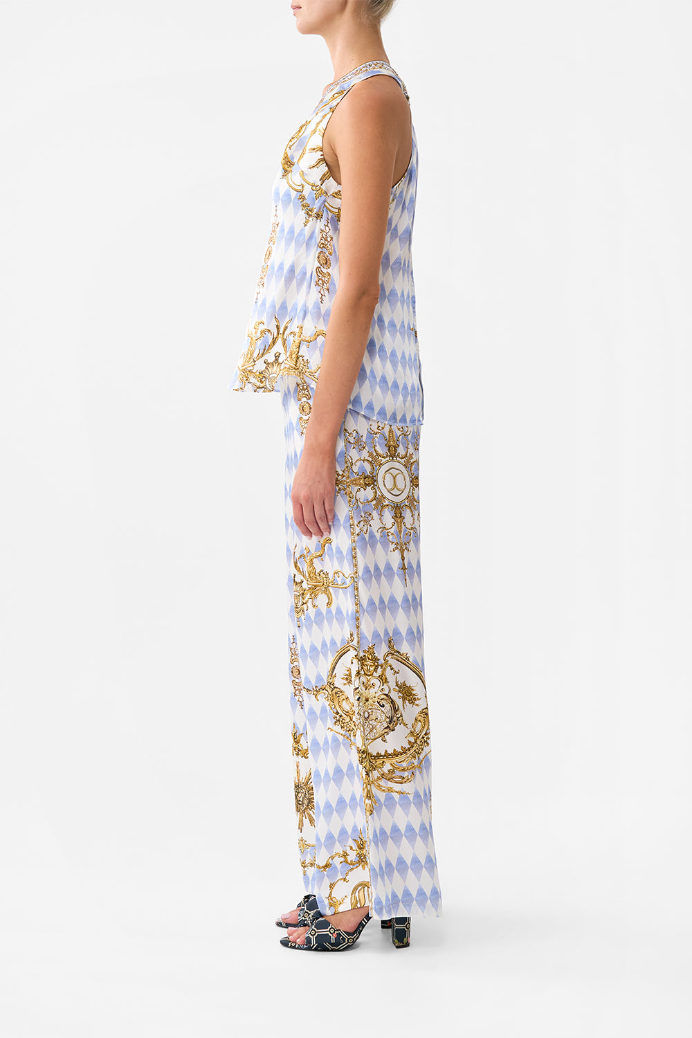 The CAMILLA V NECK TOP WITH KNOT BACK THRONE GAMES