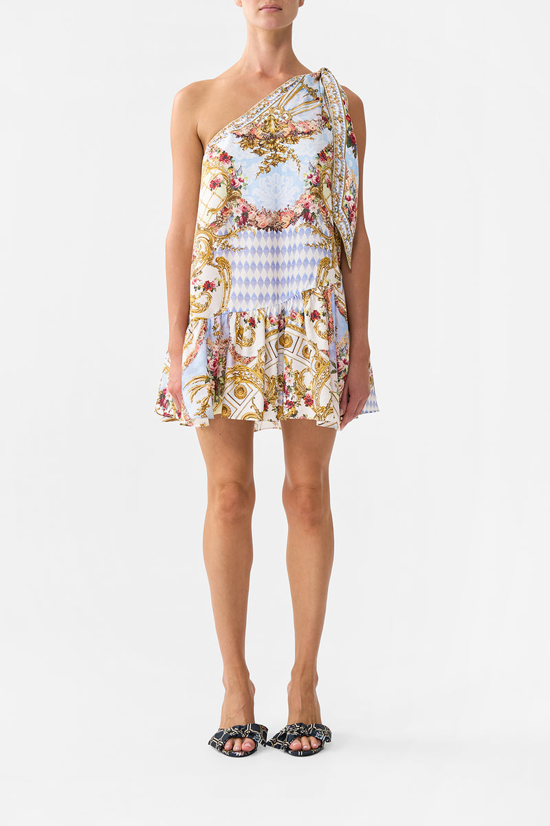 TIE ONE SHOULDER SHORT DRESS MEET ME IN MALLORCA