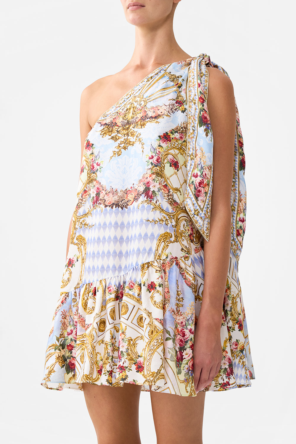 TIE ONE SHOULDER SHORT DRESS THRONE GAMES