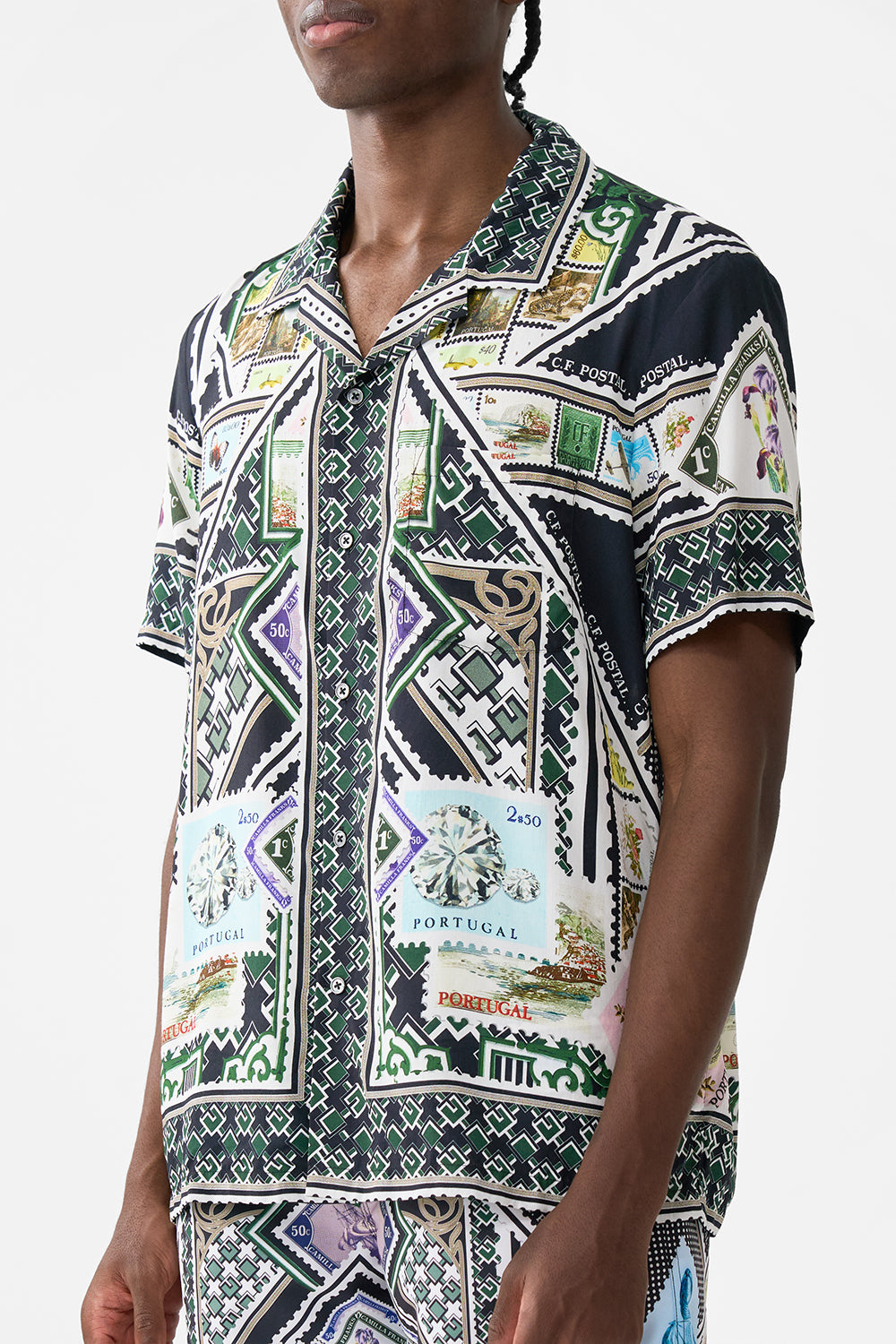 SHORT SLEEVE CAMP COLLARED SHIRT MY PORTO PEN PAL