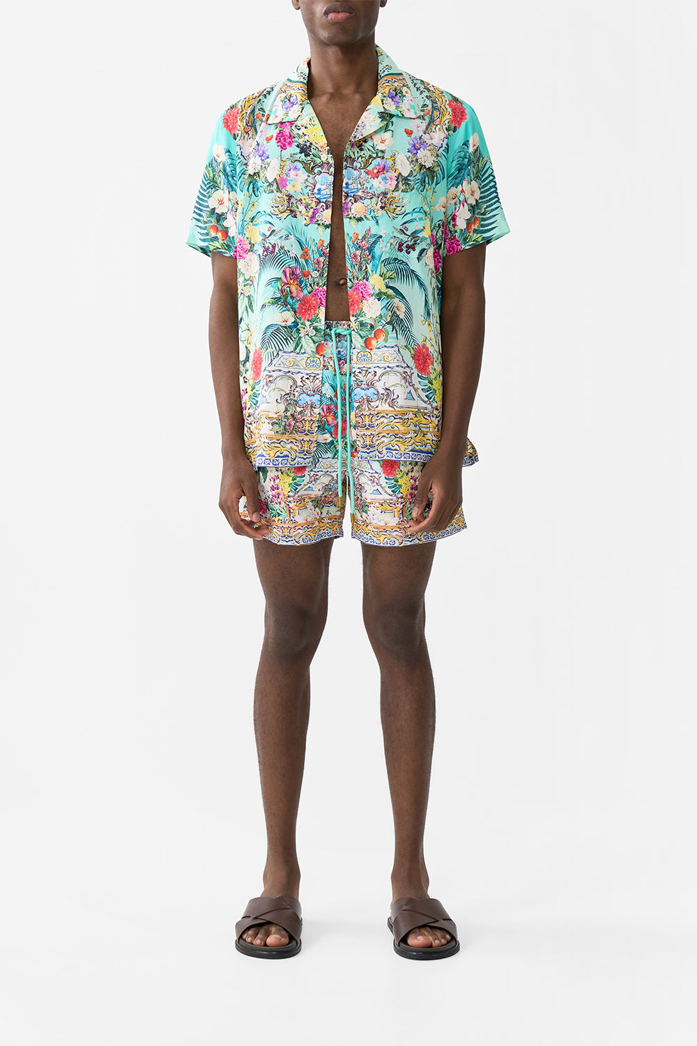 The CAMILLA MID LENGTH BOARDSHORT GARDENS OF QUELUZ