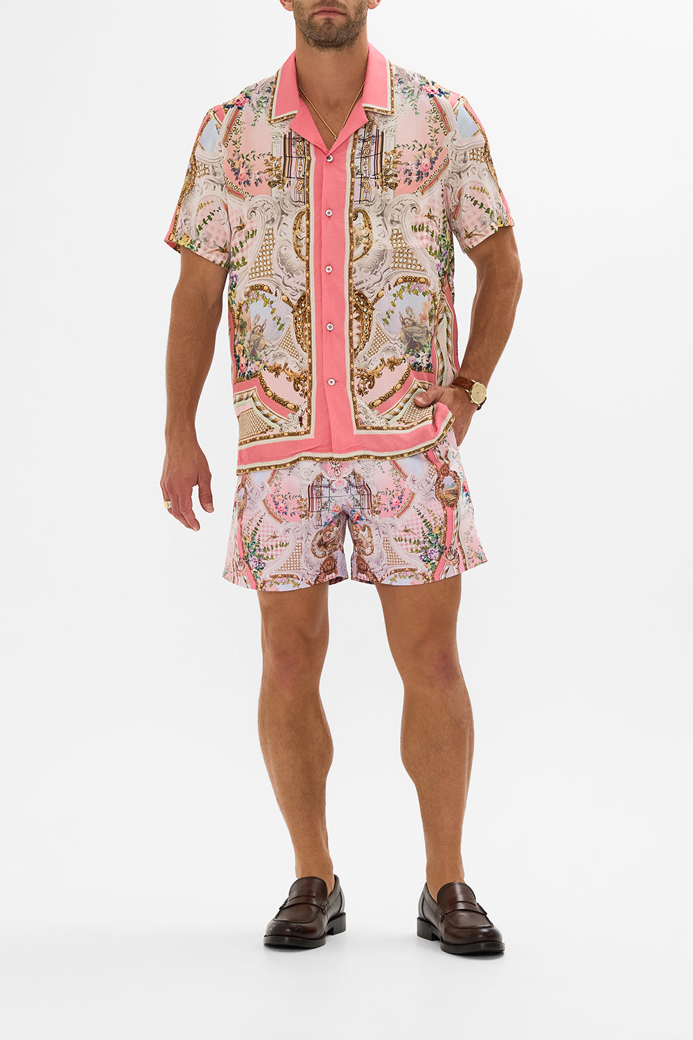 CAMILLA Mid Length Boardshort in Lisbon Lullaby print
