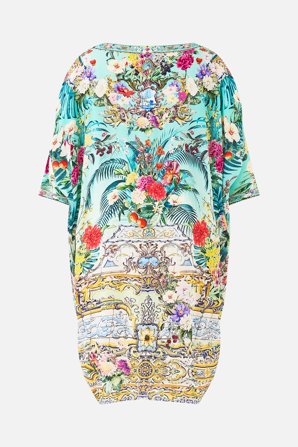 SCOOP BACK HEM DRESS GARDENS OF QUELUZ