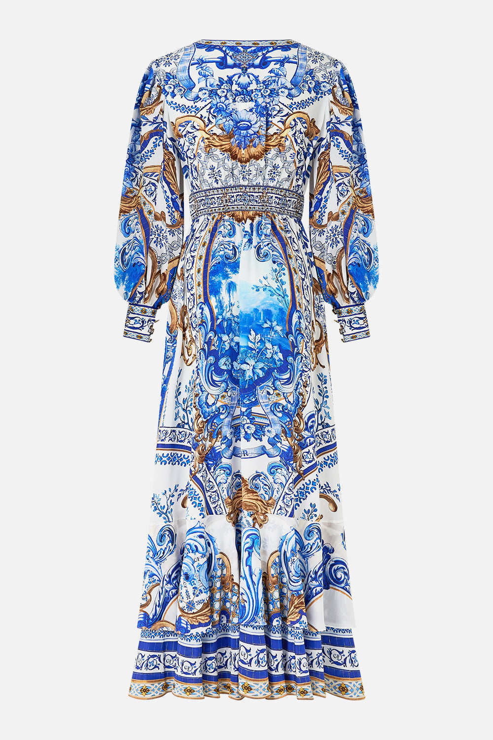 LONG BUTTON FRONT DRESS AZUL ADVENTURES