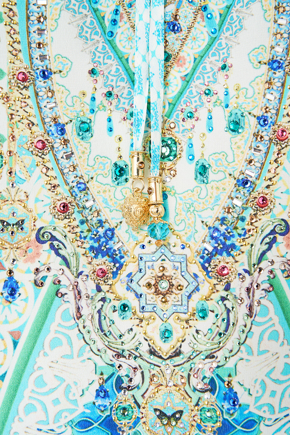 V NECK KAFTAN WITH TIES SUNRISE IN SINTRA