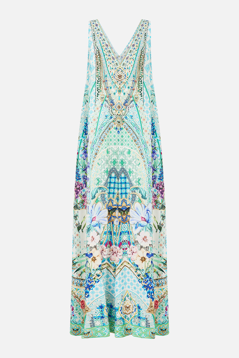 V NECK FLARED JUMPSUIT SUNRISE IN SINTRA