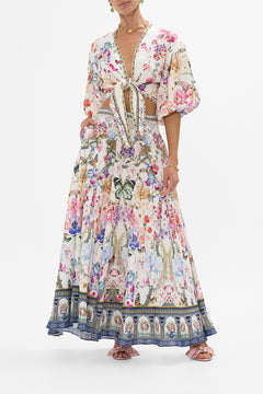 TIE FRONT PUFF SLEEVE TOP MONSERRATE MAGIC