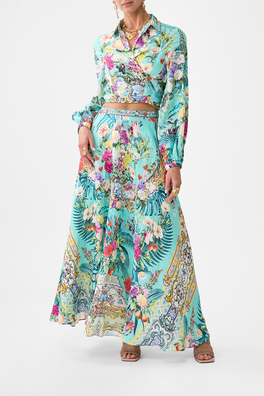 CROPPED WRAP SHIRT GARDENS OF QUELUZ